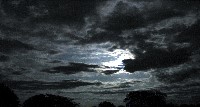 Night Sky, Moon, Clouds